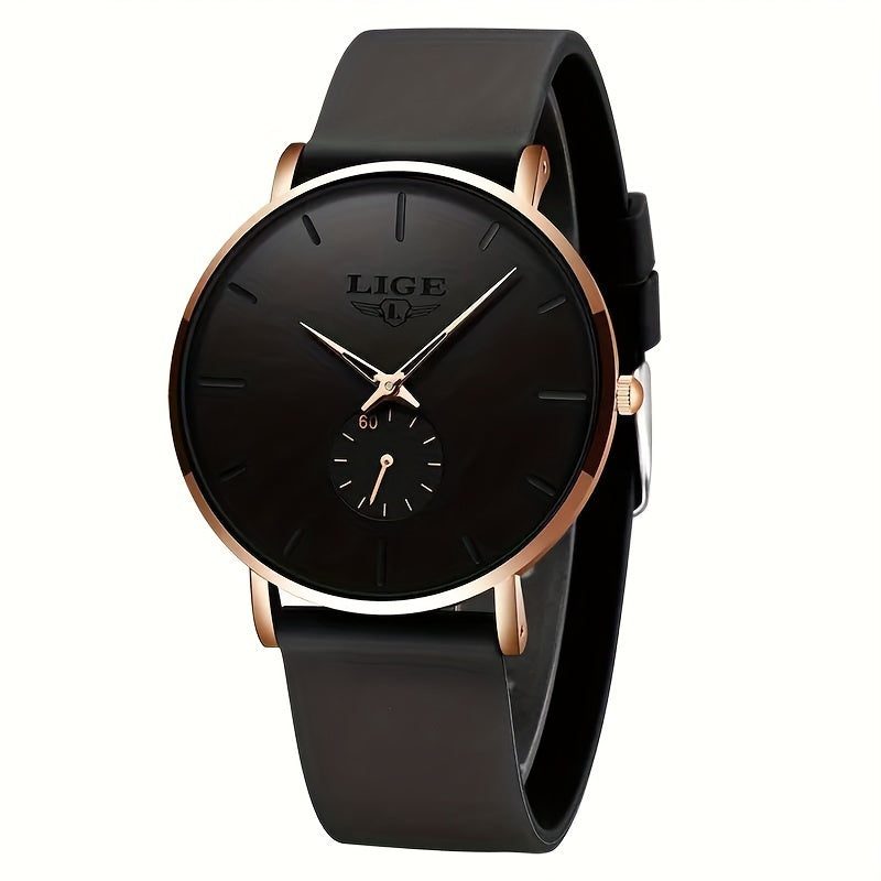 Ultra-Thin Men's Watch With Silicone Strap