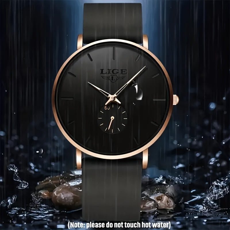 Ultra-Thin Men's Watch With Silicone Strap