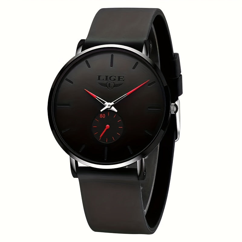 Ultra-Thin Men's Watch With Silicone Strap