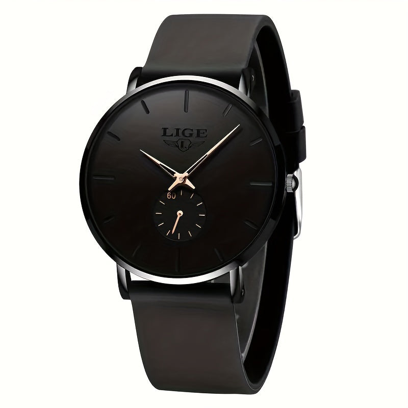 Ultra-Thin Men's Watch With Silicone Strap
