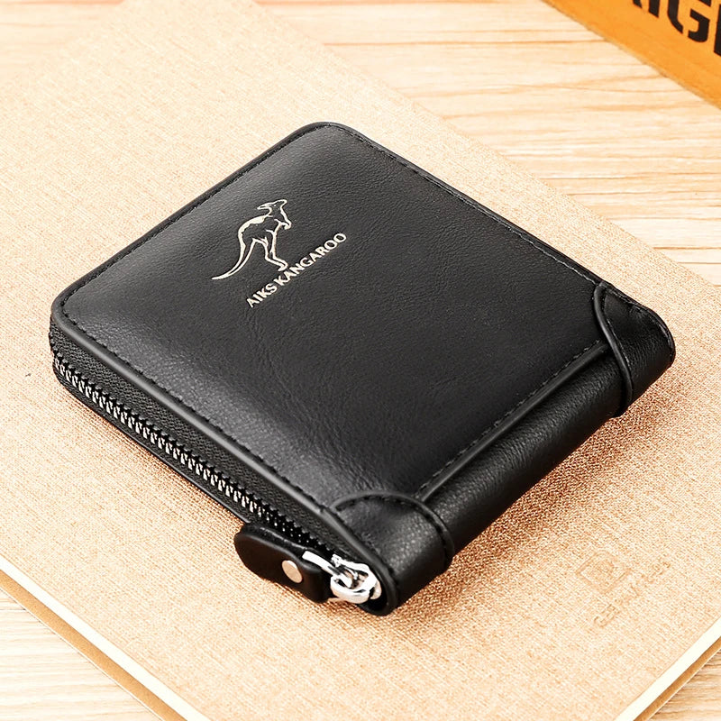 Men's Leather Wallet With Zipper