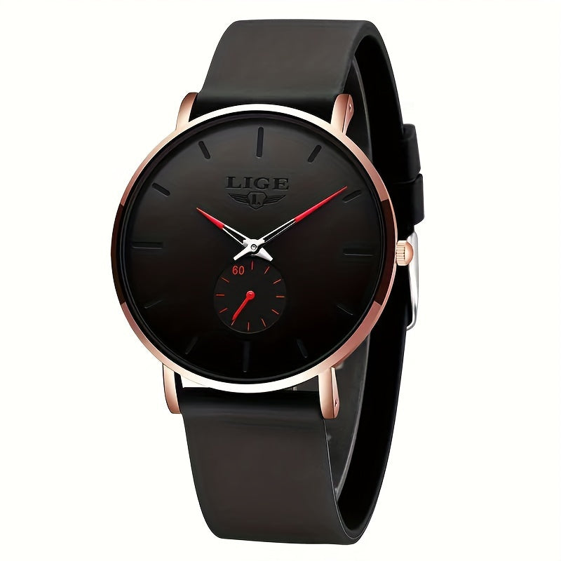 Ultra-Thin Men's Watch With Silicone Strap